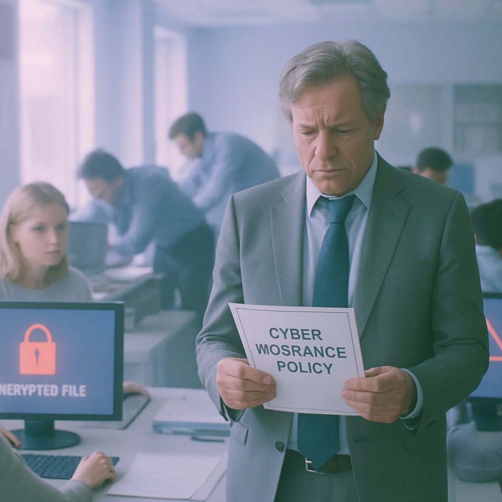 A mid-sized accounting firm facing a ransomware attack discovers its cyber insurance claim is denied due to a misrepresentation about multi-factor authentication in the application.