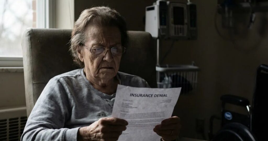 AI denying healthcare coverage for elderly patient in hospital