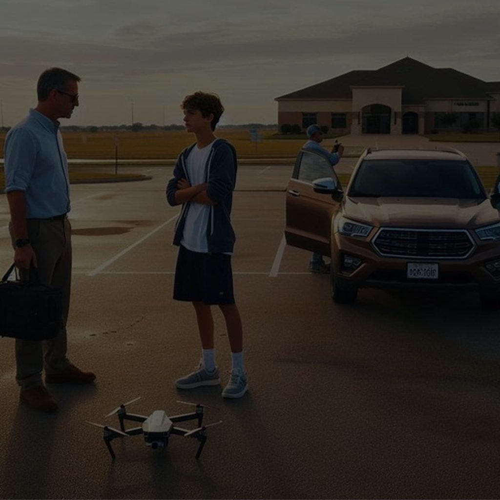 The Drone and the Neighbor’s Car